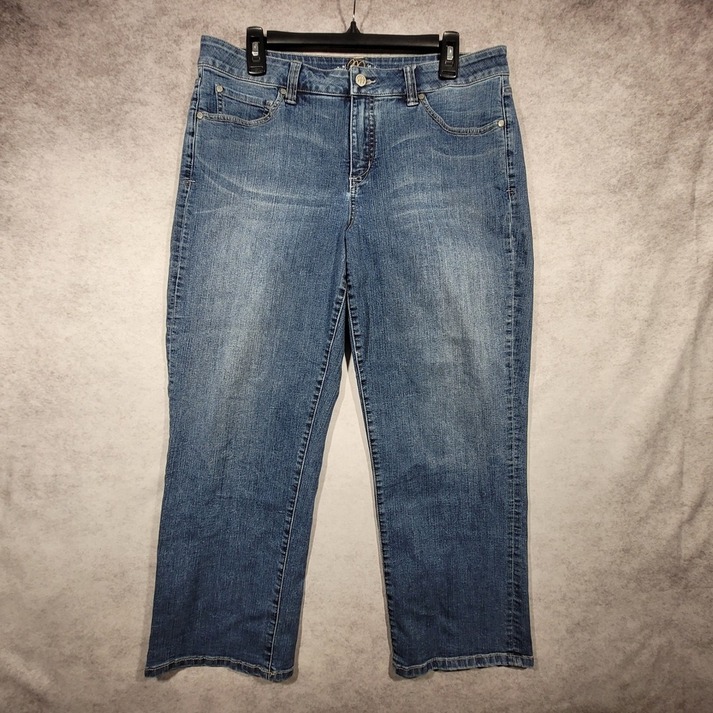 Miraclebody Jeans Womens Petite 12P Blue Denim Comfort Fit Classic Style 34x26